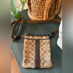 Coach Women’s Signature Swingpack crossbody messenger bag.